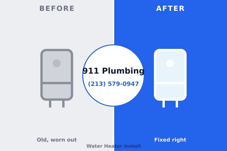 Before and after: plumbing repair Navy Yard City, WA